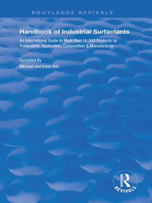 cover image of Handbook of Industrial Surfactants